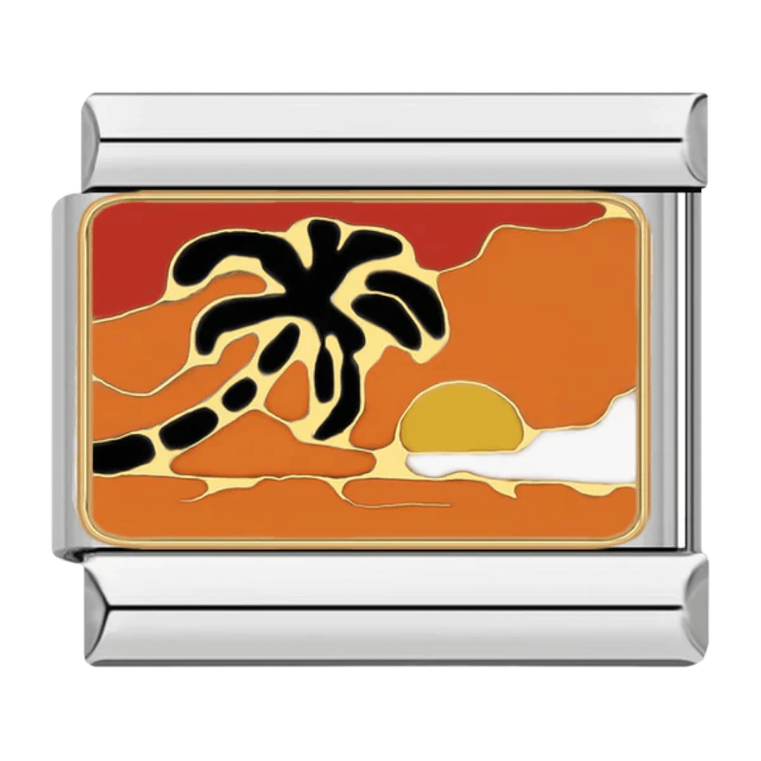 Coucher de soleil palmier charm