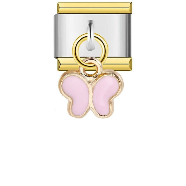 Papillon rose pendant